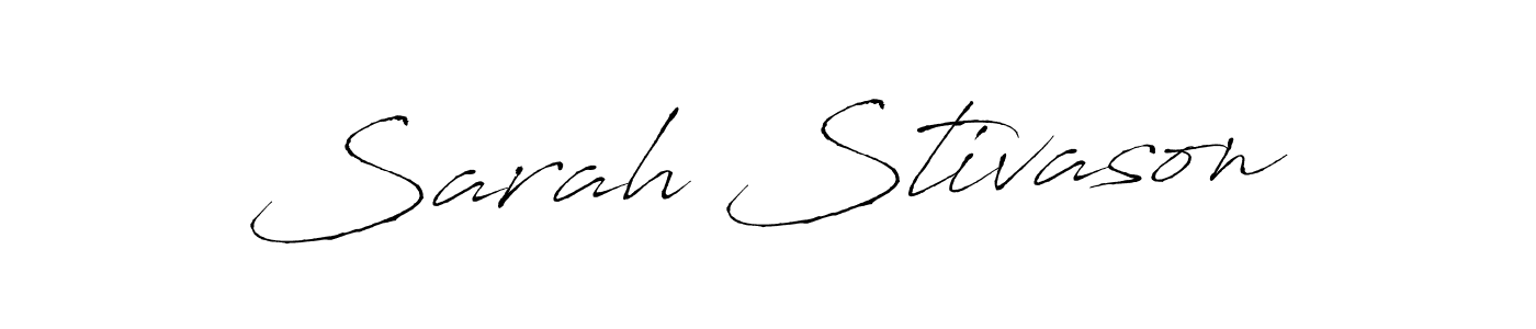 Sarah Stivason stylish signature style. Best Handwritten Sign (Antro_Vectra) for my name. Handwritten Signature Collection Ideas for my name Sarah Stivason. Sarah Stivason signature style 6 images and pictures png