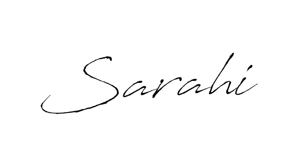 Design your own signature with our free online signature maker. With this signature software, you can create a handwritten (Antro_Vectra) signature for name Sarahi. Sarahi signature style 6 images and pictures png