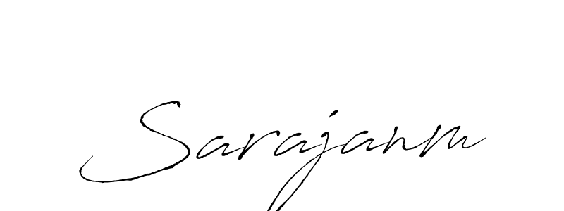 How to make Sarajanm name signature. Use Antro_Vectra style for creating short signs online. This is the latest handwritten sign. Sarajanm signature style 6 images and pictures png