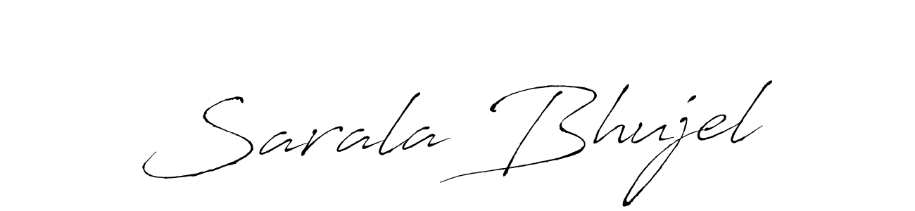 You can use this online signature creator to create a handwritten signature for the name Sarala Bhujel. This is the best online autograph maker. Sarala Bhujel signature style 6 images and pictures png