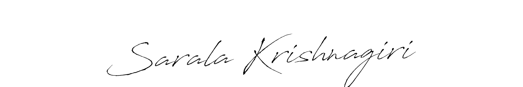 How to make Sarala Krishnagiri signature? Antro_Vectra is a professional autograph style. Create handwritten signature for Sarala Krishnagiri name. Sarala Krishnagiri signature style 6 images and pictures png