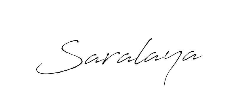 Use a signature maker to create a handwritten signature online. With this signature software, you can design (Antro_Vectra) your own signature for name Saralaya. Saralaya signature style 6 images and pictures png