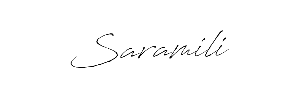 Design your own signature with our free online signature maker. With this signature software, you can create a handwritten (Antro_Vectra) signature for name SaramiliĆ. SaramiliĆ signature style 6 images and pictures png