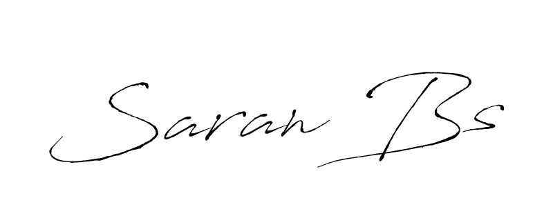 Use a signature maker to create a handwritten signature online. With this signature software, you can design (Antro_Vectra) your own signature for name Saran Bs. Saran Bs signature style 6 images and pictures png
