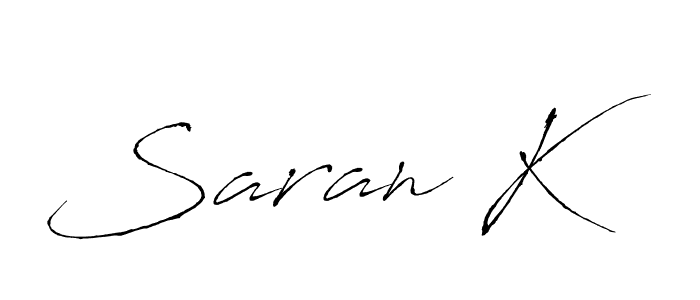 You can use this online signature creator to create a handwritten signature for the name Saran K. This is the best online autograph maker. Saran K signature style 6 images and pictures png