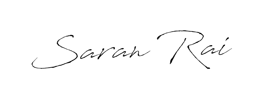 Design your own signature with our free online signature maker. With this signature software, you can create a handwritten (Antro_Vectra) signature for name Saran Rai. Saran Rai signature style 6 images and pictures png