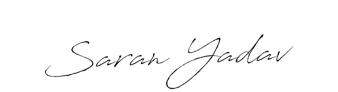 Also we have Saran Yadav name is the best signature style. Create professional handwritten signature collection using Antro_Vectra autograph style. Saran Yadav signature style 6 images and pictures png