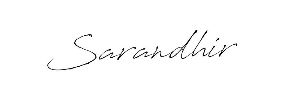 Make a beautiful signature design for name Sarandhir. With this signature (Antro_Vectra) style, you can create a handwritten signature for free. Sarandhir signature style 6 images and pictures png