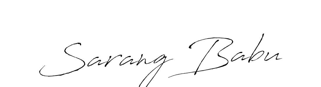The best way (Antro_Vectra) to make a short signature is to pick only two or three words in your name. The name Sarang Babu include a total of six letters. For converting this name. Sarang Babu signature style 6 images and pictures png