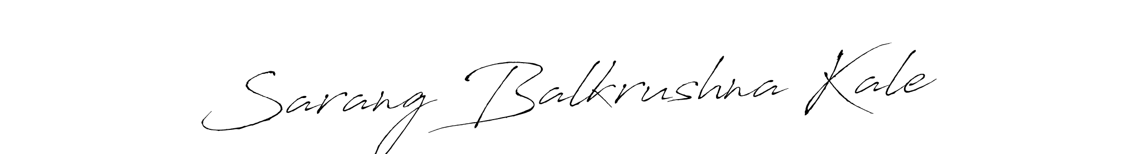 Make a beautiful signature design for name Sarang Balkrushna Kale. With this signature (Antro_Vectra) style, you can create a handwritten signature for free. Sarang Balkrushna Kale signature style 6 images and pictures png