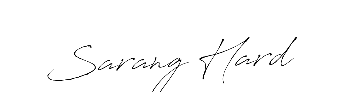 The best way (Antro_Vectra) to make a short signature is to pick only two or three words in your name. The name Sarang Hard include a total of six letters. For converting this name. Sarang Hard signature style 6 images and pictures png