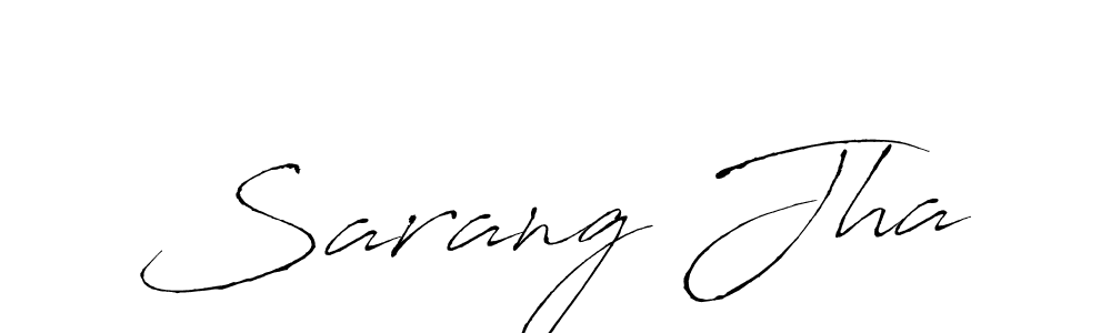 Use a signature maker to create a handwritten signature online. With this signature software, you can design (Antro_Vectra) your own signature for name Sarang Jha. Sarang Jha signature style 6 images and pictures png