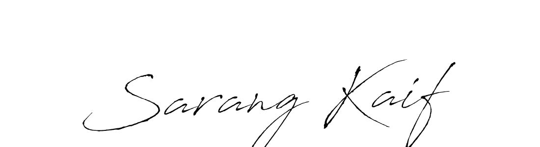 Make a beautiful signature design for name Sarang Kaif. With this signature (Antro_Vectra) style, you can create a handwritten signature for free. Sarang Kaif signature style 6 images and pictures png