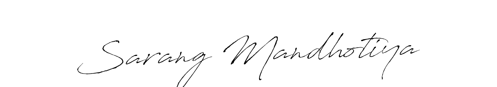 The best way (Antro_Vectra) to make a short signature is to pick only two or three words in your name. The name Sarang Mandhotiya include a total of six letters. For converting this name. Sarang Mandhotiya signature style 6 images and pictures png