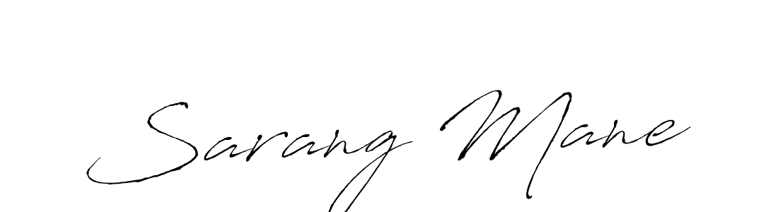 How to make Sarang Mane name signature. Use Antro_Vectra style for creating short signs online. This is the latest handwritten sign. Sarang Mane signature style 6 images and pictures png