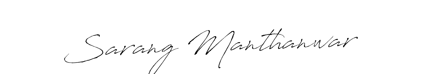 Antro_Vectra is a professional signature style that is perfect for those who want to add a touch of class to their signature. It is also a great choice for those who want to make their signature more unique. Get Sarang Manthanwar name to fancy signature for free. Sarang Manthanwar signature style 6 images and pictures png