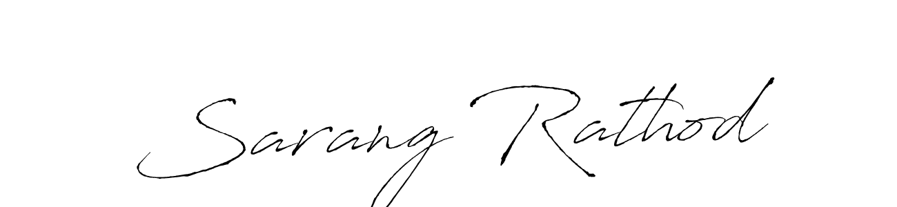 Sarang Rathod stylish signature style. Best Handwritten Sign (Antro_Vectra) for my name. Handwritten Signature Collection Ideas for my name Sarang Rathod. Sarang Rathod signature style 6 images and pictures png