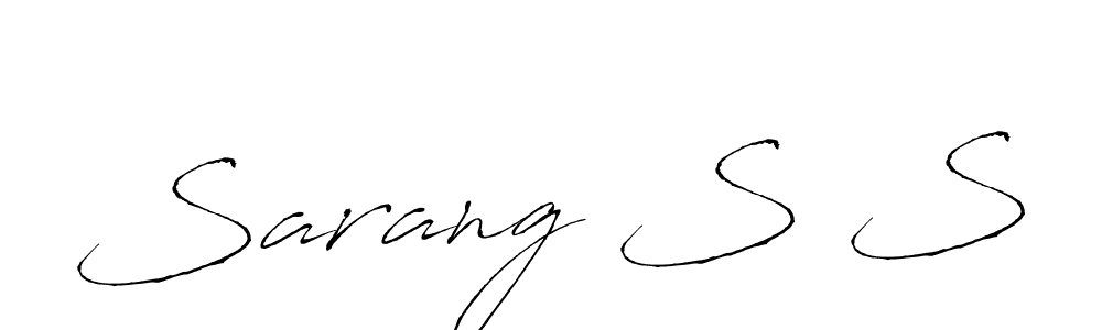 Antro_Vectra is a professional signature style that is perfect for those who want to add a touch of class to their signature. It is also a great choice for those who want to make their signature more unique. Get Sarang S S name to fancy signature for free. Sarang S S signature style 6 images and pictures png