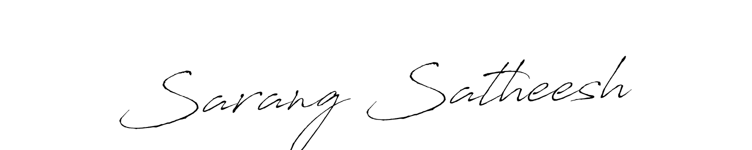 Make a beautiful signature design for name Sarang Satheesh. With this signature (Antro_Vectra) style, you can create a handwritten signature for free. Sarang Satheesh signature style 6 images and pictures png