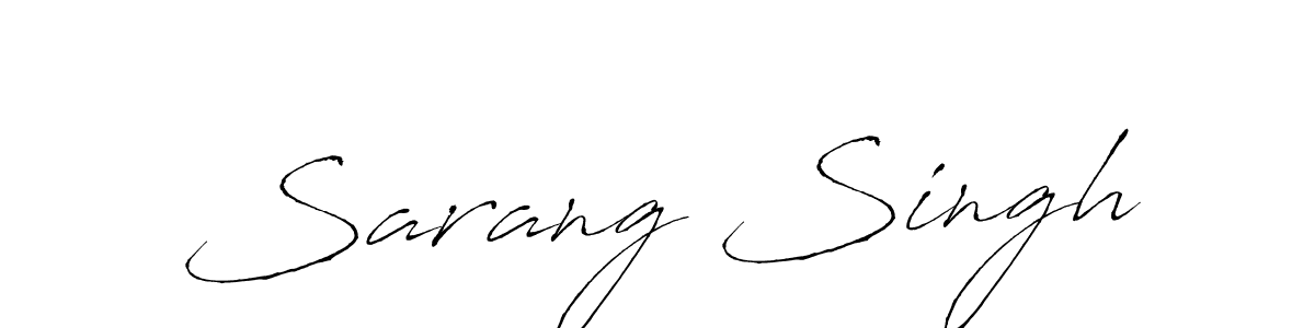 Design your own signature with our free online signature maker. With this signature software, you can create a handwritten (Antro_Vectra) signature for name Sarang Singh. Sarang Singh signature style 6 images and pictures png