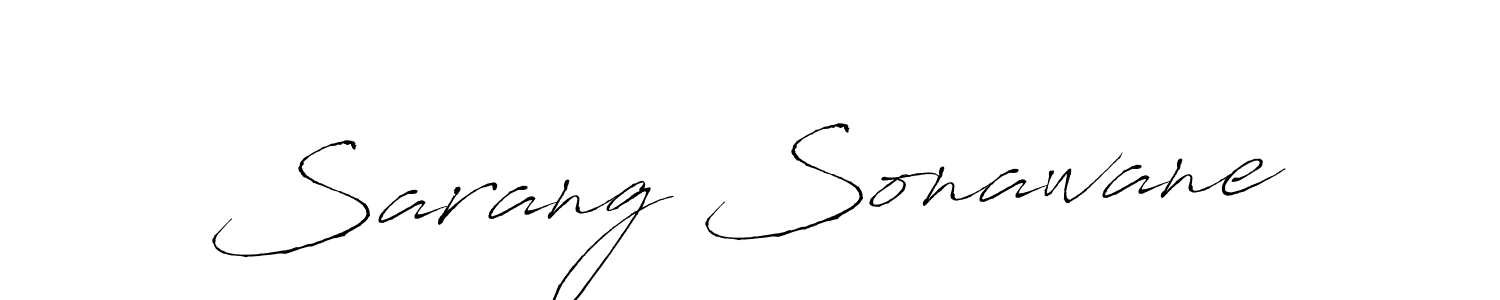 Create a beautiful signature design for name Sarang Sonawane. With this signature (Antro_Vectra) fonts, you can make a handwritten signature for free. Sarang Sonawane signature style 6 images and pictures png