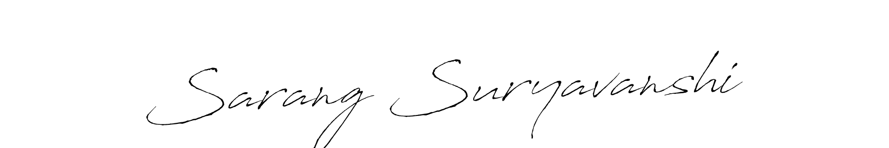 How to make Sarang Suryavanshi signature? Antro_Vectra is a professional autograph style. Create handwritten signature for Sarang Suryavanshi name. Sarang Suryavanshi signature style 6 images and pictures png