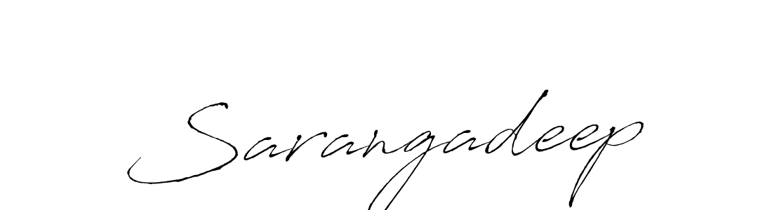 How to make Sarangadeep name signature. Use Antro_Vectra style for creating short signs online. This is the latest handwritten sign. Sarangadeep signature style 6 images and pictures png