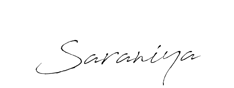 Design your own signature with our free online signature maker. With this signature software, you can create a handwritten (Antro_Vectra) signature for name Saraniya. Saraniya signature style 6 images and pictures png