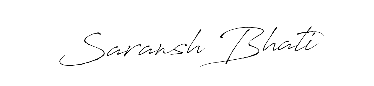 Antro_Vectra is a professional signature style that is perfect for those who want to add a touch of class to their signature. It is also a great choice for those who want to make their signature more unique. Get Saransh Bhati name to fancy signature for free. Saransh Bhati signature style 6 images and pictures png