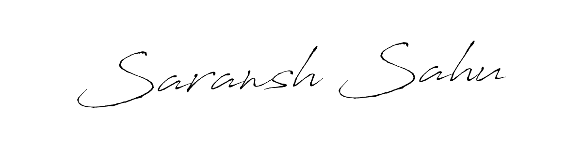 Create a beautiful signature design for name Saransh Sahu. With this signature (Antro_Vectra) fonts, you can make a handwritten signature for free. Saransh Sahu signature style 6 images and pictures png