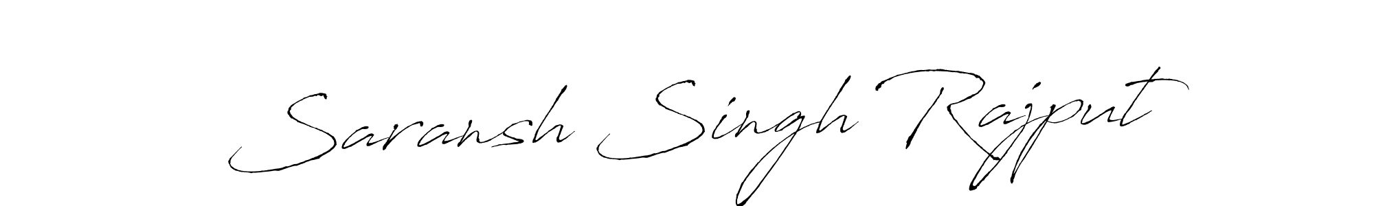 Make a beautiful signature design for name Saransh Singh Rajput. With this signature (Antro_Vectra) style, you can create a handwritten signature for free. Saransh Singh Rajput signature style 6 images and pictures png