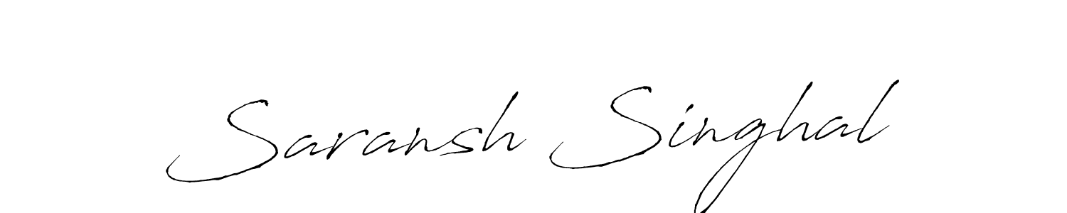 Create a beautiful signature design for name Saransh Singhal. With this signature (Antro_Vectra) fonts, you can make a handwritten signature for free. Saransh Singhal signature style 6 images and pictures png