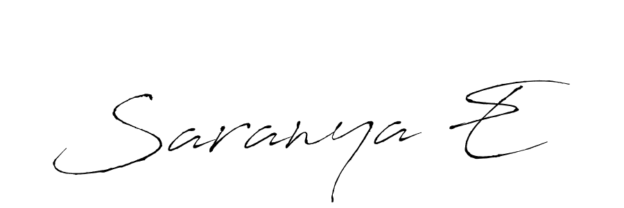 The best way (Antro_Vectra) to make a short signature is to pick only two or three words in your name. The name Saranya E include a total of six letters. For converting this name. Saranya E signature style 6 images and pictures png