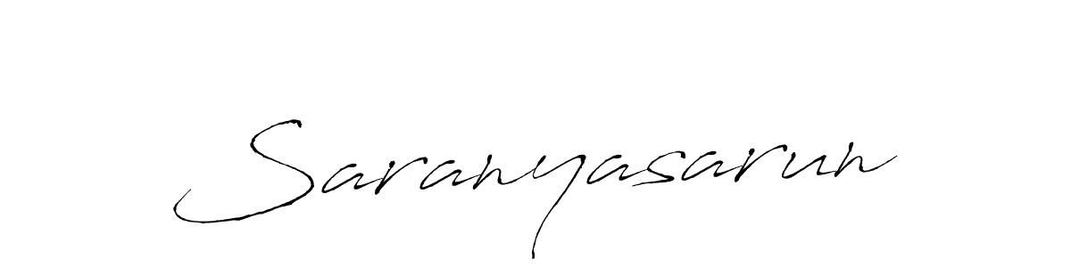 How to make Saranyasarun name signature. Use Antro_Vectra style for creating short signs online. This is the latest handwritten sign. Saranyasarun signature style 6 images and pictures png