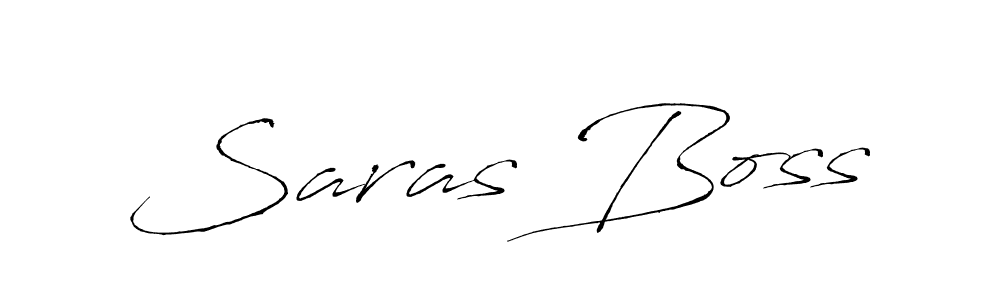 How to make Saras Boss signature? Antro_Vectra is a professional autograph style. Create handwritten signature for Saras Boss name. Saras Boss signature style 6 images and pictures png