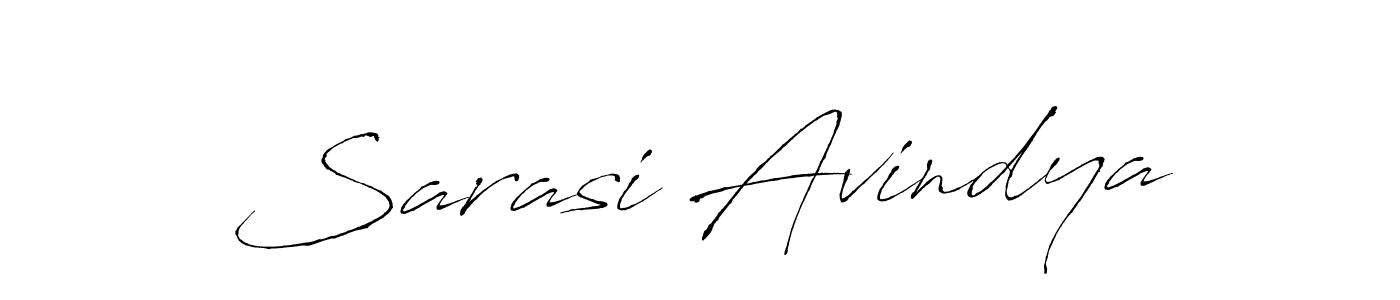 How to make Sarasi Avindya name signature. Use Antro_Vectra style for creating short signs online. This is the latest handwritten sign. Sarasi Avindya signature style 6 images and pictures png