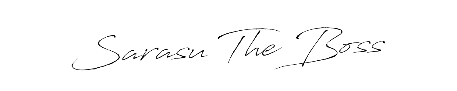 Make a beautiful signature design for name Sarasu The Boss. With this signature (Antro_Vectra) style, you can create a handwritten signature for free. Sarasu The Boss signature style 6 images and pictures png