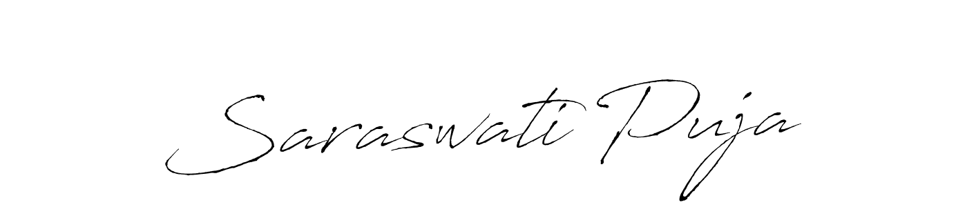 Saraswati Puja stylish signature style. Best Handwritten Sign (Antro_Vectra) for my name. Handwritten Signature Collection Ideas for my name Saraswati Puja. Saraswati Puja signature style 6 images and pictures png