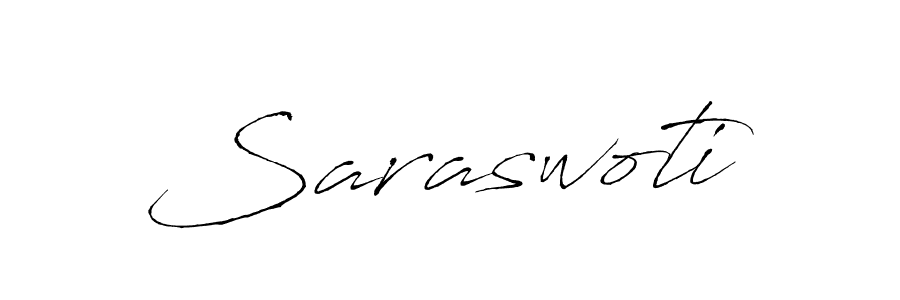 Make a beautiful signature design for name Saraswoti. With this signature (Antro_Vectra) style, you can create a handwritten signature for free. Saraswoti signature style 6 images and pictures png