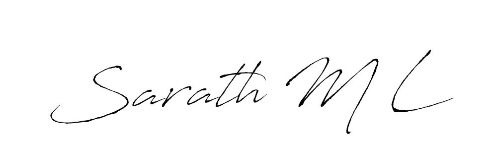 Best and Professional Signature Style for Sarath M L. Antro_Vectra Best Signature Style Collection. Sarath M L signature style 6 images and pictures png
