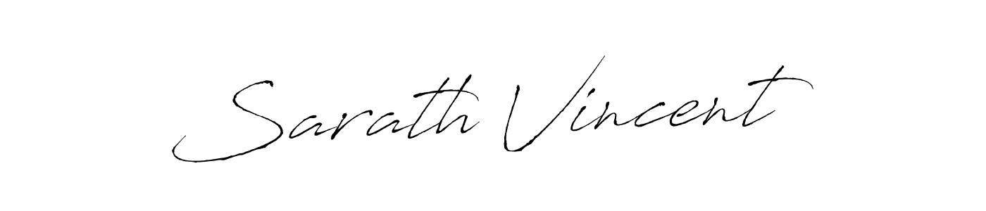 Make a beautiful signature design for name Sarath Vincent. With this signature (Antro_Vectra) style, you can create a handwritten signature for free. Sarath Vincent signature style 6 images and pictures png