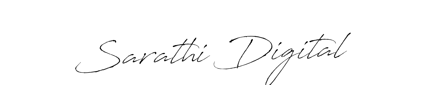 Design your own signature with our free online signature maker. With this signature software, you can create a handwritten (Antro_Vectra) signature for name Sarathi Digital. Sarathi Digital signature style 6 images and pictures png