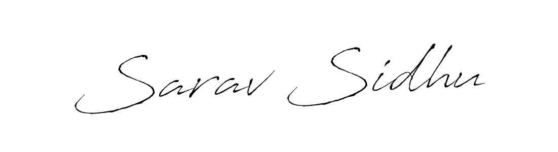 Create a beautiful signature design for name Sarav Sidhu. With this signature (Antro_Vectra) fonts, you can make a handwritten signature for free. Sarav Sidhu signature style 6 images and pictures png