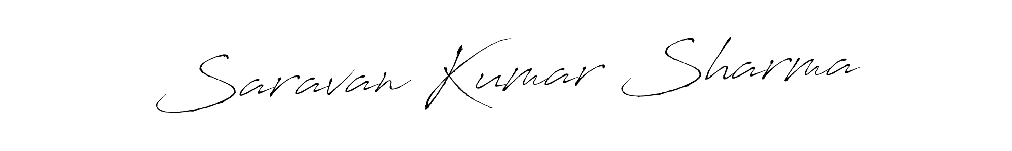 Use a signature maker to create a handwritten signature online. With this signature software, you can design (Antro_Vectra) your own signature for name Saravan Kumar Sharma. Saravan Kumar Sharma signature style 6 images and pictures png