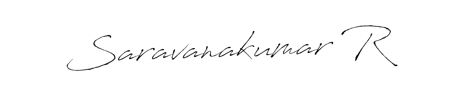 Make a beautiful signature design for name Saravanakumar R. With this signature (Antro_Vectra) style, you can create a handwritten signature for free. Saravanakumar R signature style 6 images and pictures png