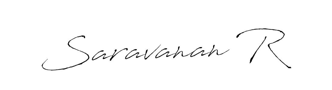 How to make Saravanan R name signature. Use Antro_Vectra style for creating short signs online. This is the latest handwritten sign. Saravanan R signature style 6 images and pictures png