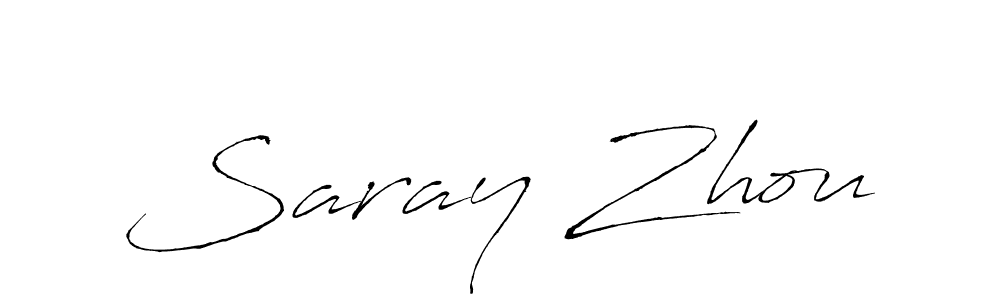 How to make Saray Zhou signature? Antro_Vectra is a professional autograph style. Create handwritten signature for Saray Zhou name. Saray Zhou signature style 6 images and pictures png