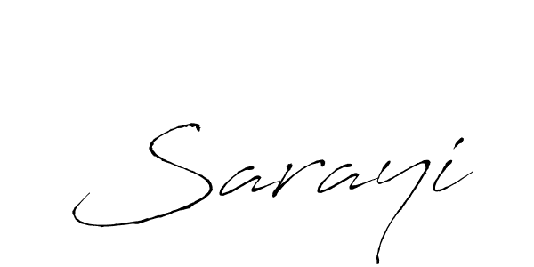 Design your own signature with our free online signature maker. With this signature software, you can create a handwritten (Antro_Vectra) signature for name Sarayi. Sarayi signature style 6 images and pictures png