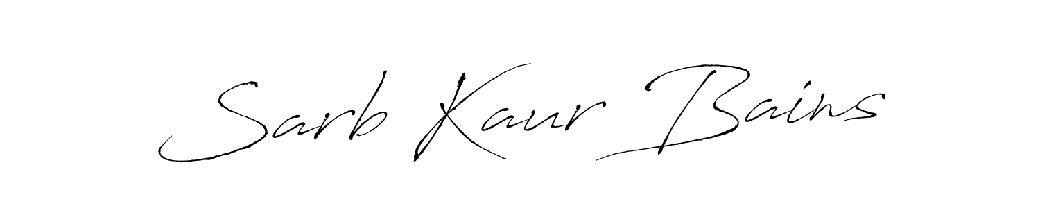 The best way (Antro_Vectra) to make a short signature is to pick only two or three words in your name. The name Sarb Kaur Bains include a total of six letters. For converting this name. Sarb Kaur Bains signature style 6 images and pictures png