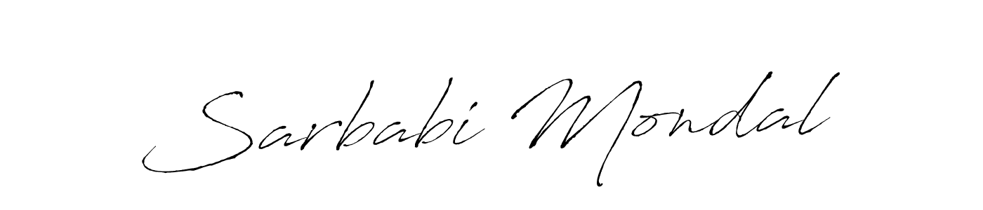 Design your own signature with our free online signature maker. With this signature software, you can create a handwritten (Antro_Vectra) signature for name Sarbabi Mondal. Sarbabi Mondal signature style 6 images and pictures png